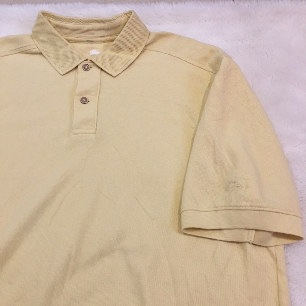 Tommy Bahama Yellow Polo Shirt Size Large - Picture 2 of 7